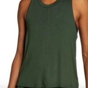Zella XS Favorite Ribbed Tank Top in Green Mountain workout active tank